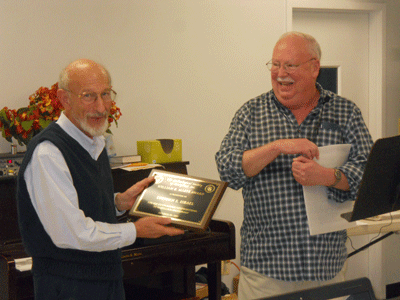 Stephen Israel accepts the William B. Marye 
                                          Award for 2012