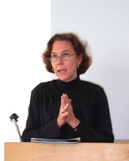 Julia King at a lecture 