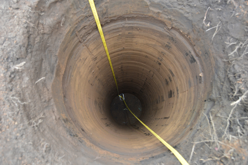 3 meter test pit